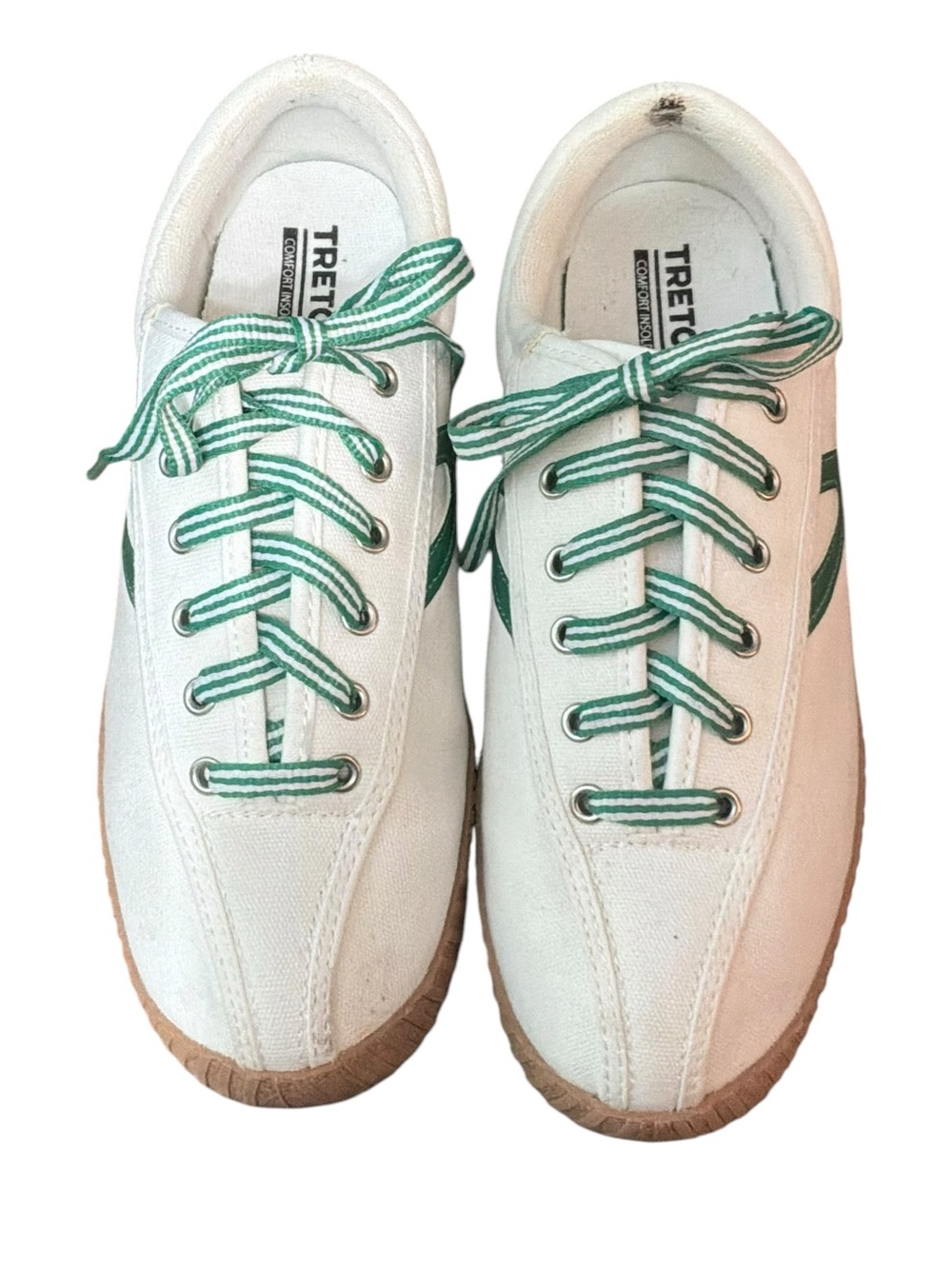 Tretorn Plush Canvas Nylite Sneaker in Green - Picture 2 of 9